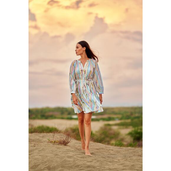 Charina Sarte Dresses & Skirts - Charina Sarte Watercolor Stripe Mini Dress